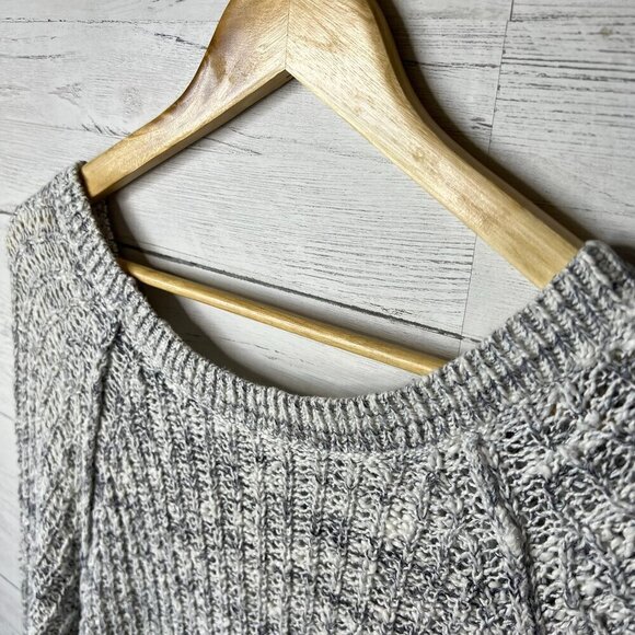 Free People Sweater Womens SZ S/P Raw Edge Inside Out Open Knit Tunic Boho Indie - Picture 14 of 16